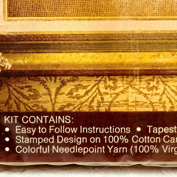 Avon Creative Needlecraft Owl Needlepoint Kit Stamped Canvas/Wool Yarn - NOS - Picture 3 of 6